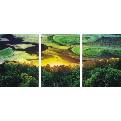 Printed Landscape Canvas Art with Stretched Frame - set of 3 - Wall Art ...
